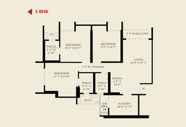 3BHK